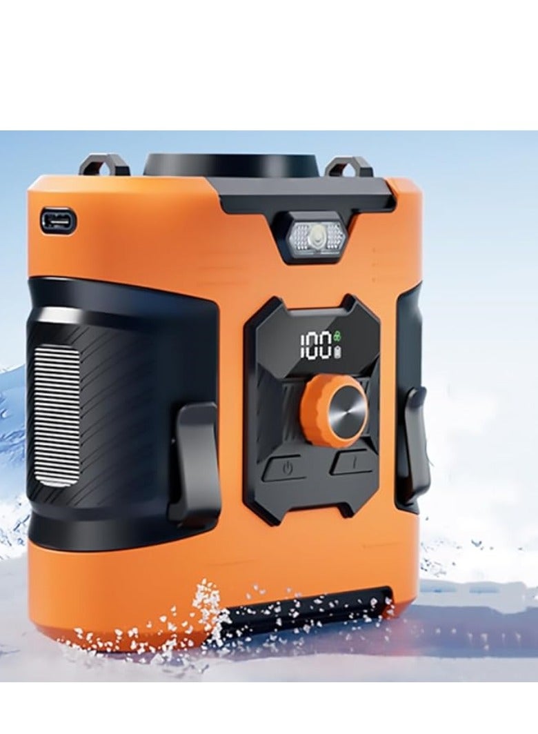 M MIAOYAN Portable waist clip fan, wearable belt personal fan, 100-level stepless speed adjustment, 17000RPM strong wind, 8000mAh battery supports 24 hours of use time, cool waist clip fan for outdoor construction sites and farms - Image 2
