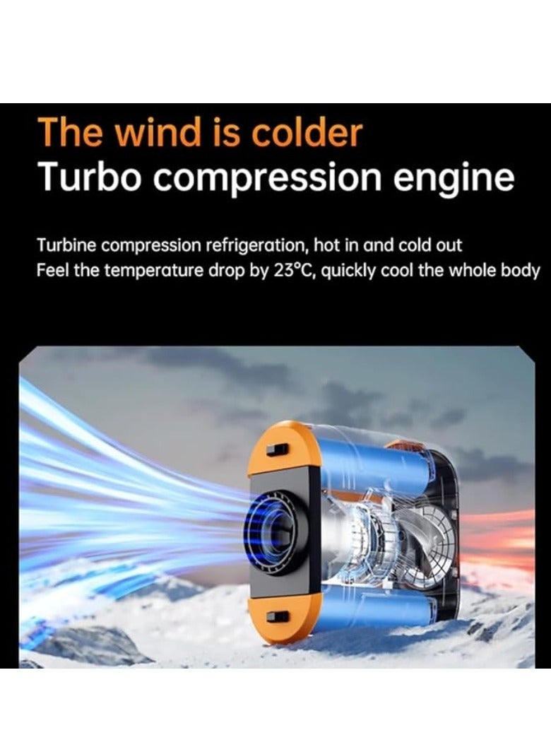 M MIAOYAN Portable waist clip fan, wearable belt personal fan, 100-level stepless speed adjustment, 17000RPM strong wind, 8000mAh battery supports 24 hours of use time, cool waist clip fan for outdoor construction sites and farms - Image 5