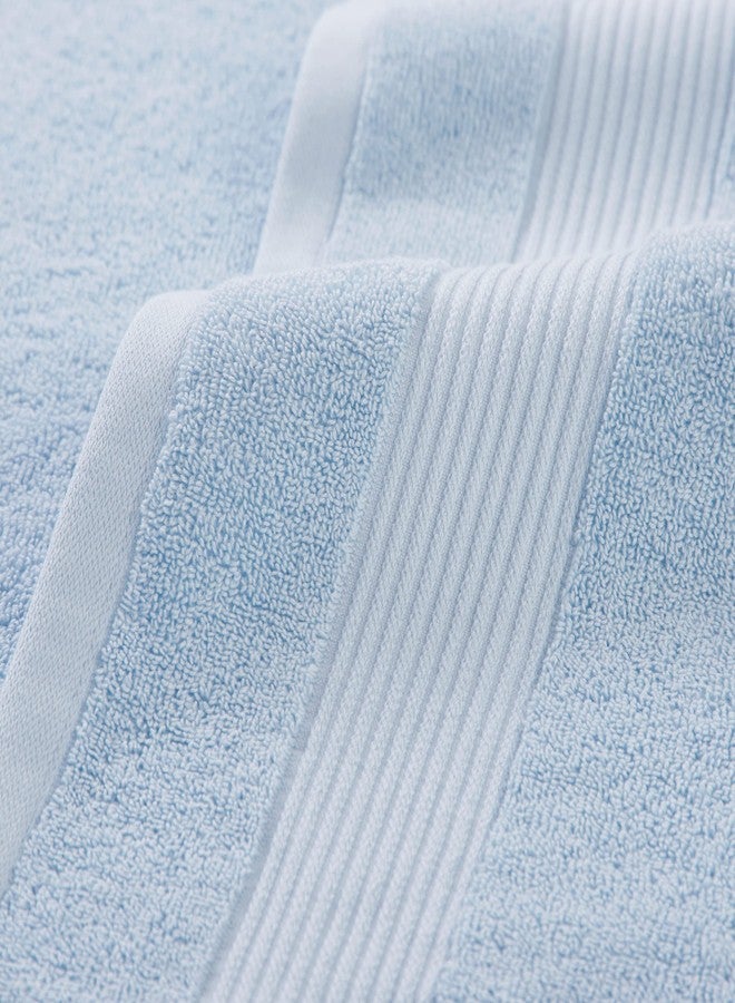 Arkwright, LLC Arkwright Solid Hand Towels, Pack of 6, 100% Cotton 600 GSM Soft Absorbent Guest Bathroom Towels for Hotel, Spa or Vacation Rental, 28 x 16 in, Misty Blue - Image 2