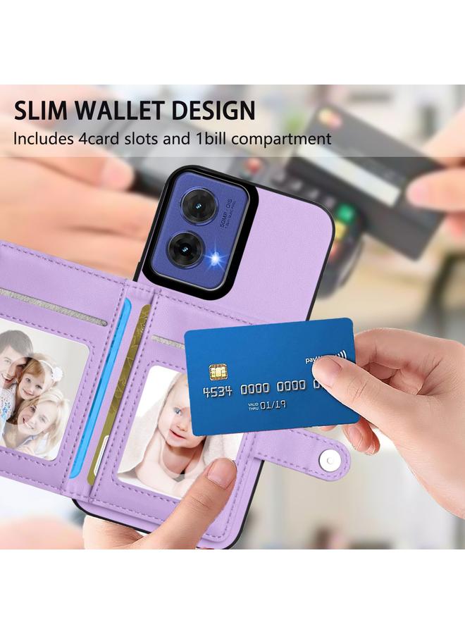 اس-توب جراب لهاتف Motorola Moto G85 إصدار الاتحاد الأوروبي مزود بزر وحقيبة بطاقات RFID ومضاد للسرقة - Image 5