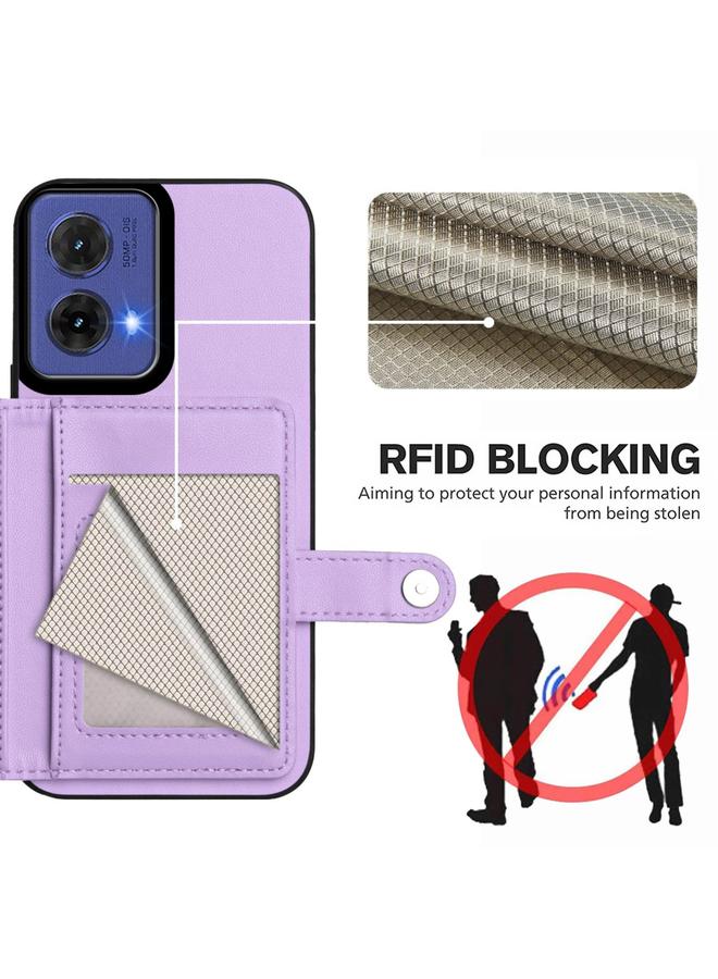 اس-توب جراب لهاتف Motorola Moto G85 إصدار الاتحاد الأوروبي مزود بزر وحقيبة بطاقات RFID ومضاد للسرقة - Image 3