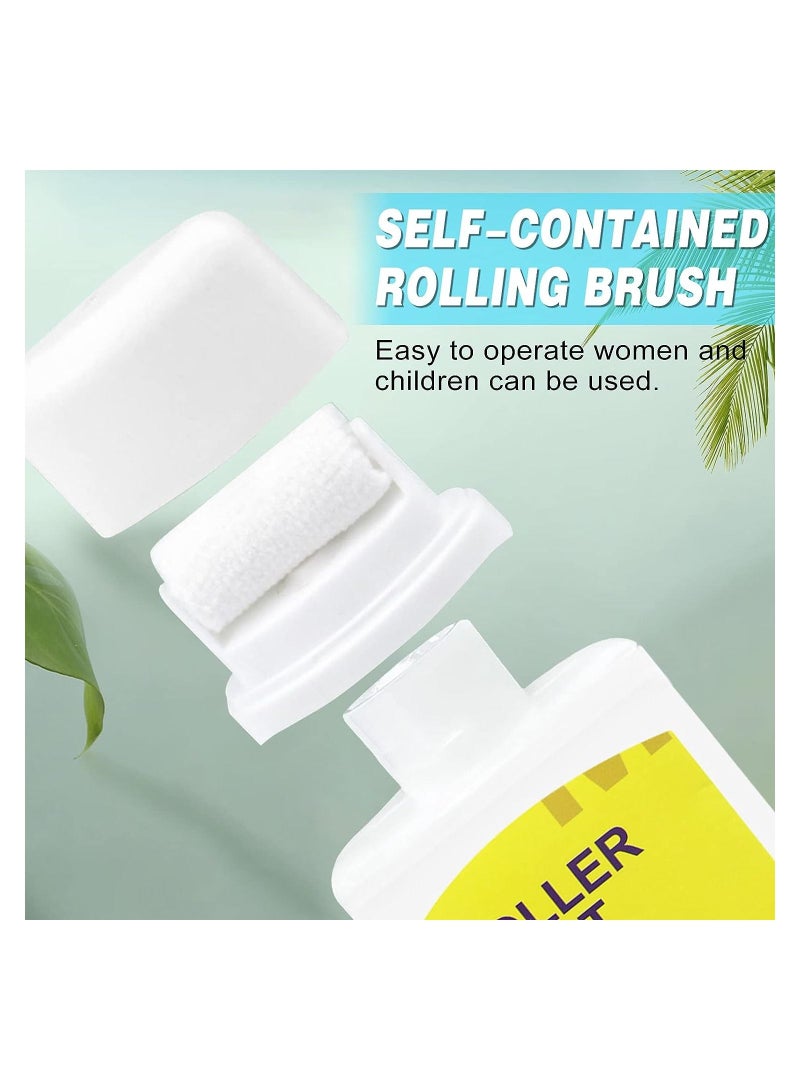 KASTWAVE Wall Repair Paste Small Roller, Wall Roller Brush Set Tool, Fast Cleaning Stain Wall Repair, Suitable for Repairing Latex Paint Wall DIY Creation Repair Wall Stains, White- 100g - Image 2