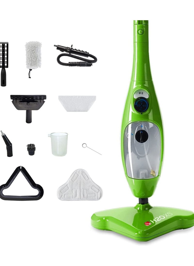 ممسحة H2O. Mop. X5 Basic Mop 5 في 1 متعددة الأغراض لتنظيف البخار باليد للاستخدام المنزلي، مع مجموعة ملحقات مكونة من 11 قطعة