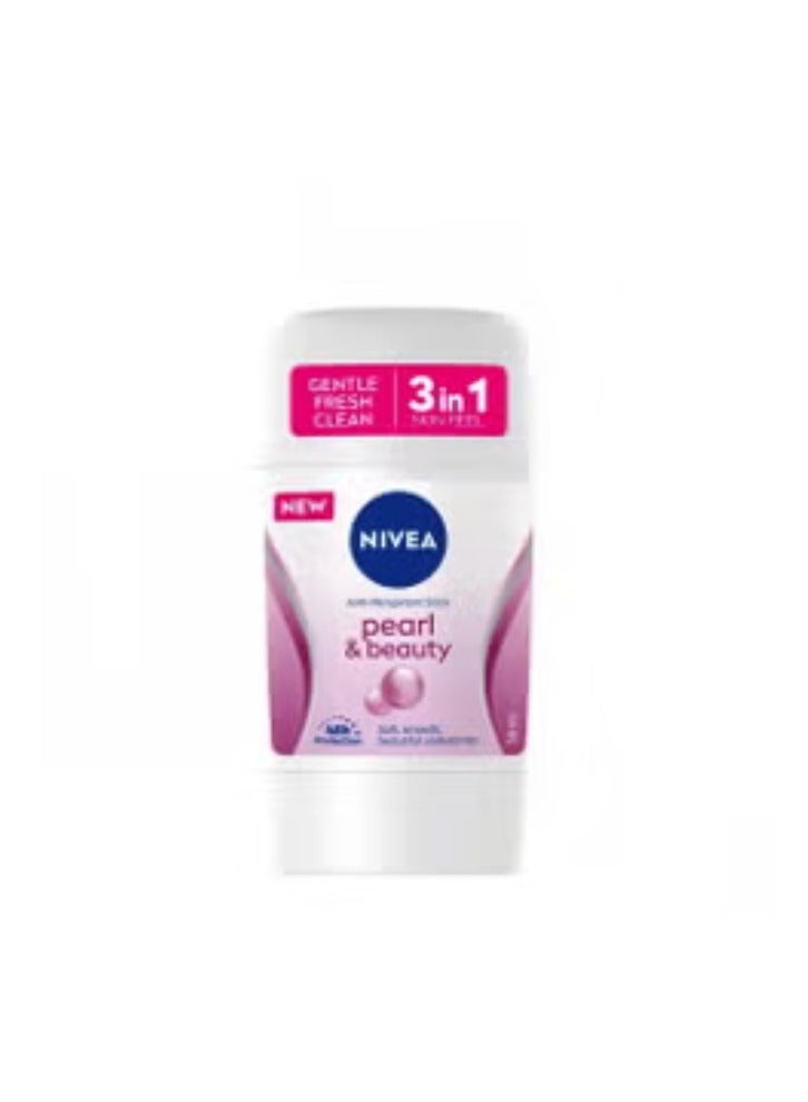 Nivea Antiperspirant Stick for Women, 48h Protection, Pearl & Beauty, 50ml - Image 1