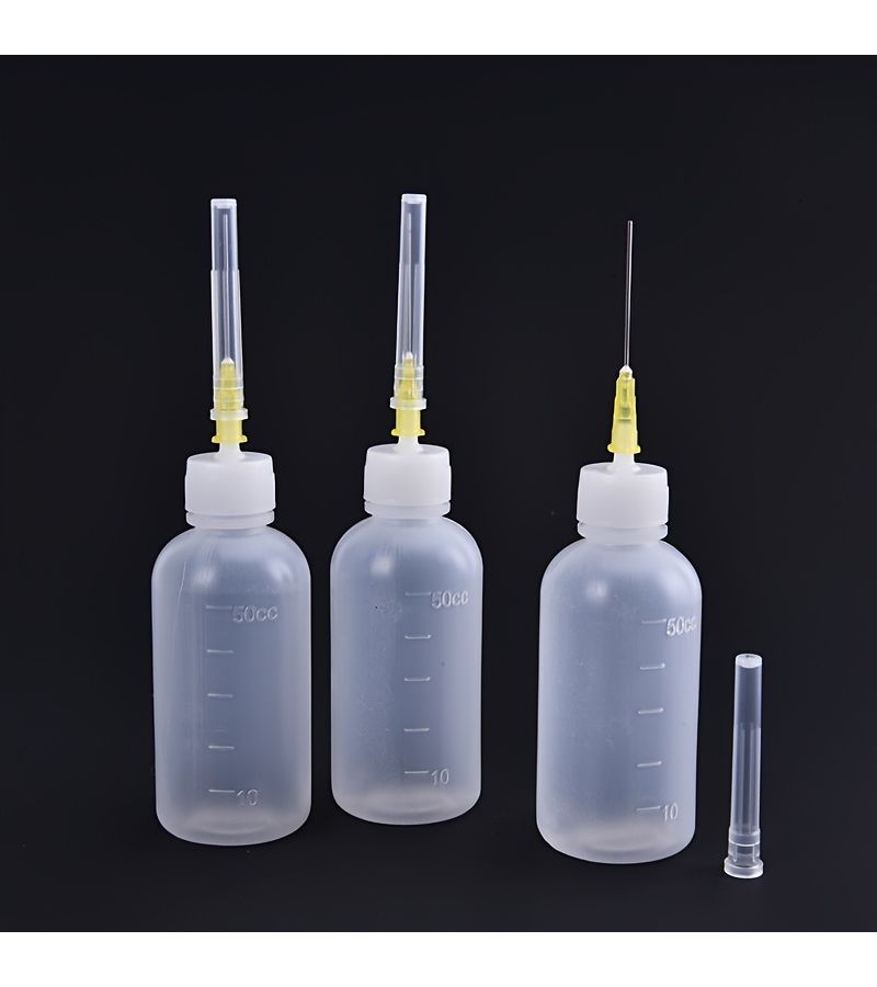 3 Transparent 50ml Oval Bottles with Sprayers for Laboratory Use - Image 3
