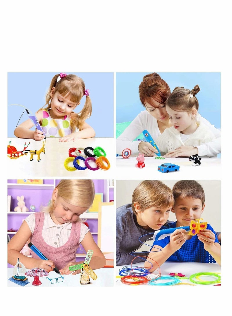 3D Pen Filament Refills PCL, 3D Printing Pen Filament 3D Printer Filament for Most Intelligent 3D Pen Low Heating, It is The Safest for Children to Use, 20 Colors 1.75mm 5M - Image 3