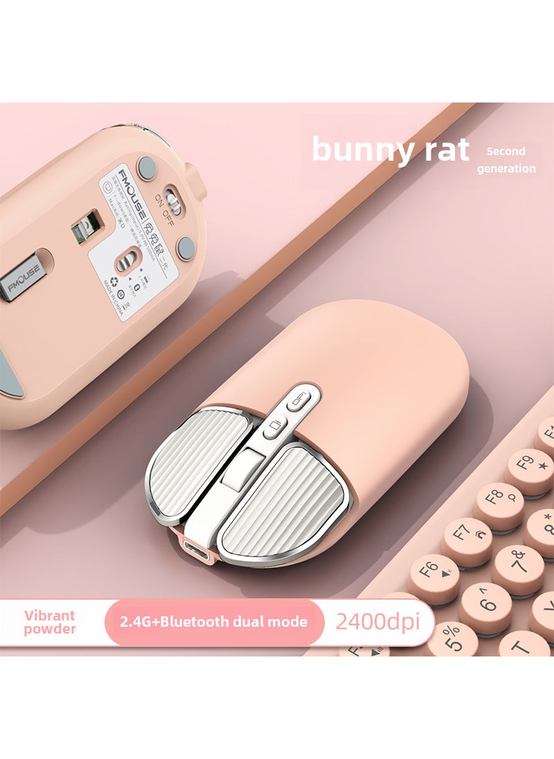 Generic - Wireless Bluetooth Dual-Mode Mouse Silent Charging for Office Vitality Powder Bluetooth Dual Mode - Image 1