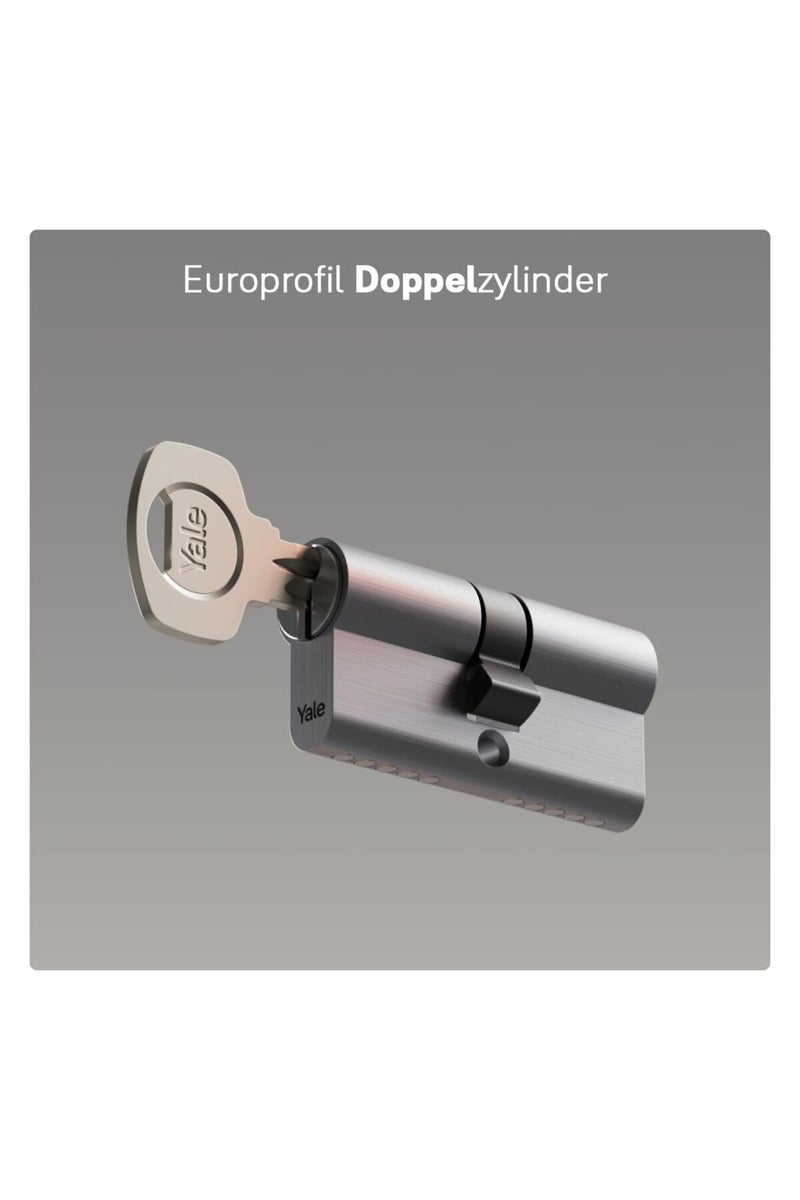 YALE 500 SERIES DOUBLE EURO PROFILE CYLINDER K+K 70 MM BRASS - Image 4