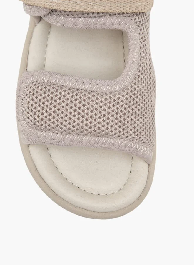 JUNIORS Boys Textured Floaters With Hook And Loop Closure