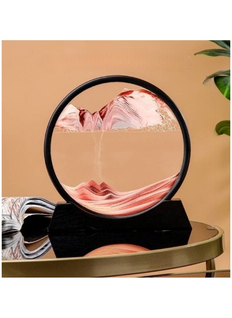 Huitich Moving Sand Art Round Glass for Home Decor Assorted 15 x16Cm  - Image 2
