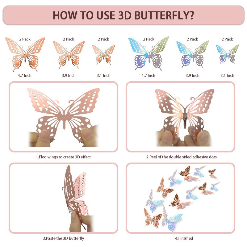 UJoyant 236 Pcs Birthday Decorations For Women, Rose Gold Party Decorations Kit For Girls Or Women - Butterfly, Hanging Swirl, Balloon Stand, Sash, Tiara, Banner, Balloon, Tableware For 25 Guest - Image 4