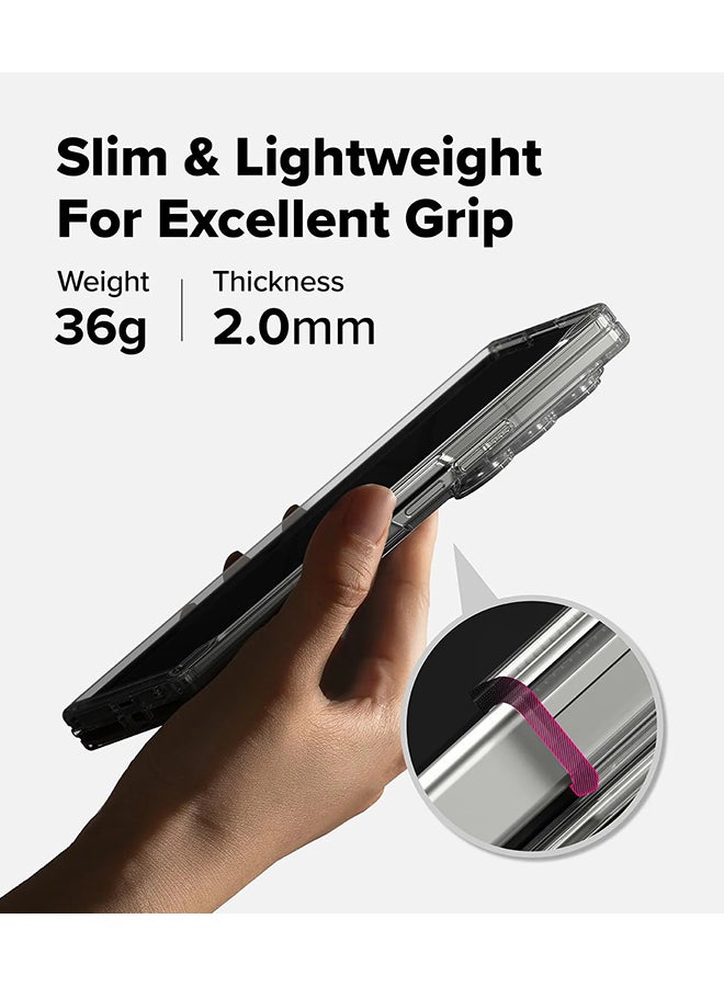 Ringke Fusion Magnetic Case For Samsung Galaxy Z Fold 7 [For MagSafe] Transparent PC Hard Back Shockproof Soft TPU Bumer Phone Cover -Clear clear - Image 5