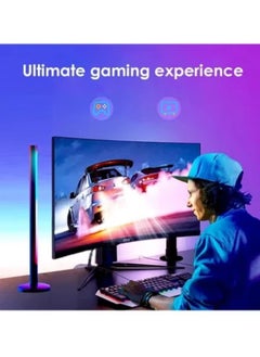 Smart LED Light Bars with Music Sync Bluetooth App & Remote Control, RGB Smart Flow Lights with Various Scene Modes and Music Modes for Gaming Lights, TV Backlight, Entertainment Party