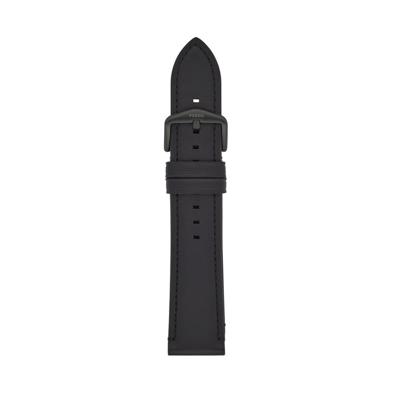 Fossil Mens 22mm Black LiteHide Leather Watch Band - Image 2