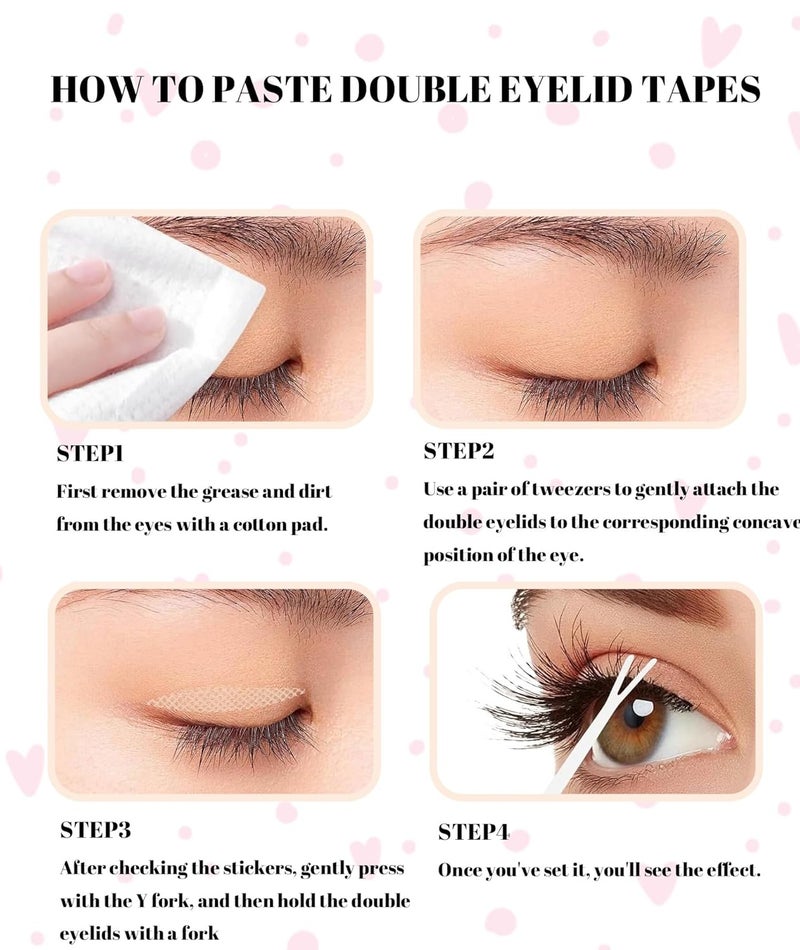 INIMAGINE 624 Pcs Invisible Tape Eyelid Tape Fashion Tape for Women Suitable for Various Styles Comfortable to Use Applicable for Both Men and Women - Image 2