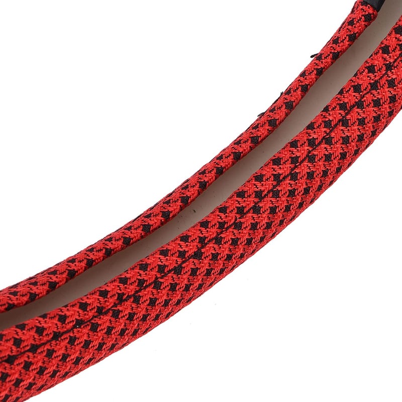 15in Car Steering Wheel Cover, Artificial Leather Steering Wheel Protector with Anti Slip Grid and Ice Silk Mesh for Universal Fit 14.5 to 15in Diameter (Red) - Image 5