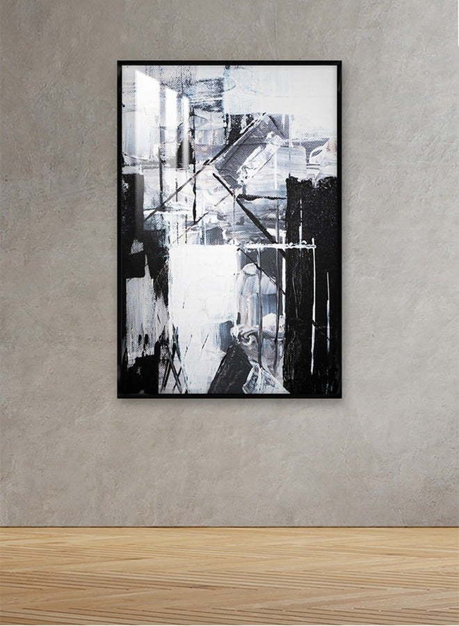 Marktna Decorative Wall Art Painting 120X80Cm With An Abstract Design Silver Frame And A Transparent Acrylic Layer 0.5Kg  - Image 1