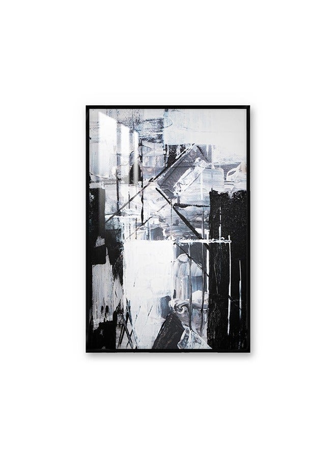 Marktna Decorative Wall Art Painting 120X80Cm With An Abstract Design Silver Frame And A Transparent Acrylic Layer 0.5Kg  - Image 2