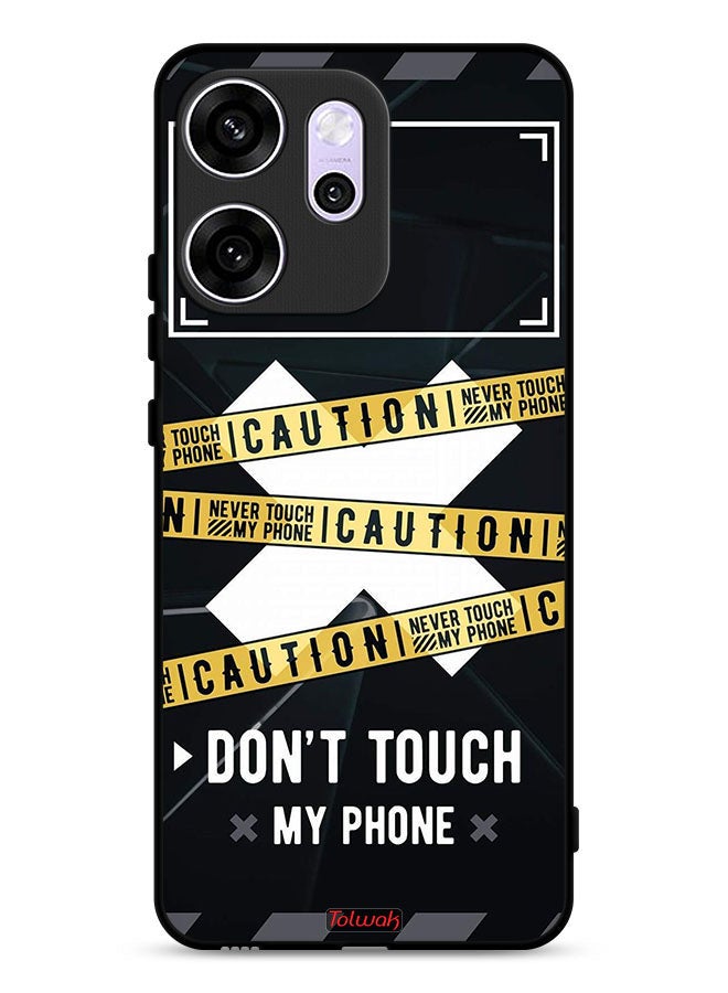 Tolwak Oppo Reno14 F Protective Case Cover Caution Never Touch My Phone - Image 1