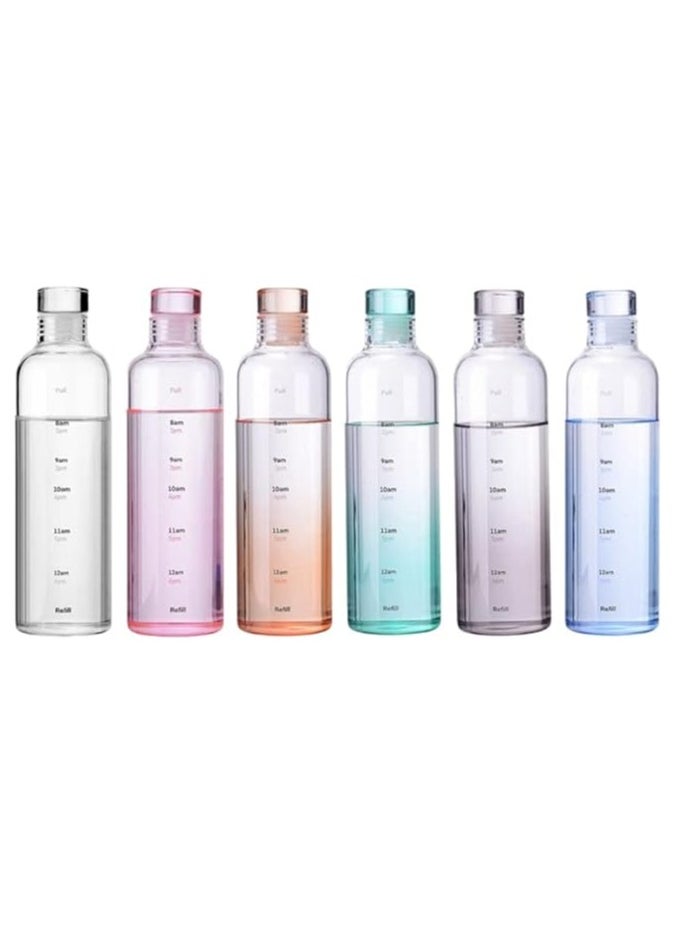 Spaceshoop 500ml Acrylic Water Bottle With Creative Time Markers Leakproof  - Image 5