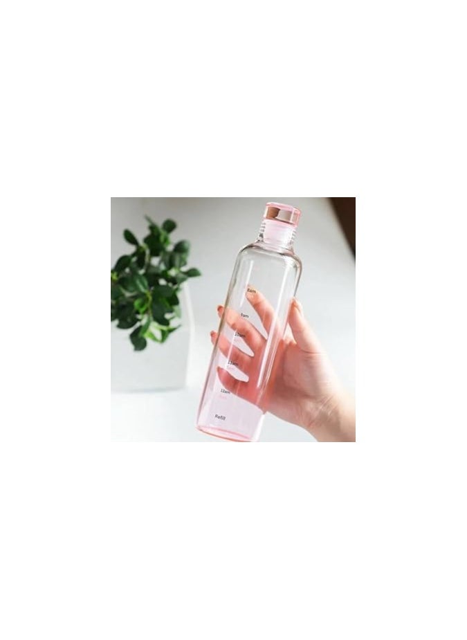 Spaceshoop 500ml Acrylic Water Bottle With Creative Time Markers Leakproof  - Image 3