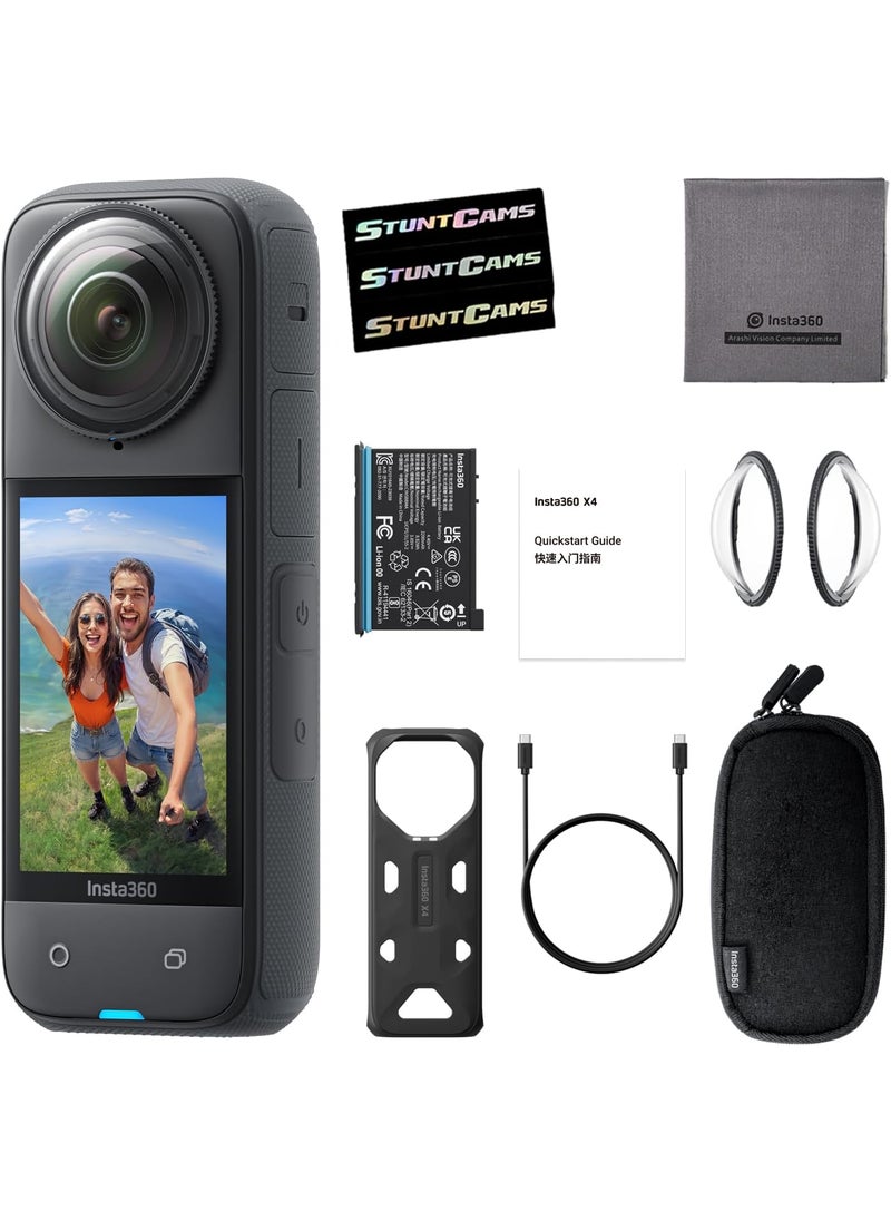 Insta360 Insta360 X4  Waterproof 8K 360 Action Helmet Camera 4K WideAngle Video Invisible Selfie Stick Effect Removable Lens Guards 135 Min Battery Life Sports Content Travel Outdoor Creator  - Image 1