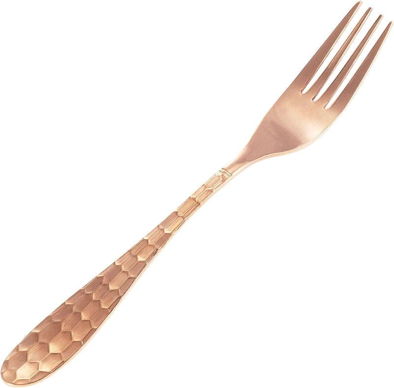 YOIHOJET 728 Copper Dinner Forks Copper Dinner Forks Mirror Finish  Dishwasher Safe Use for Home Kitchen or Restaurant - Image 1