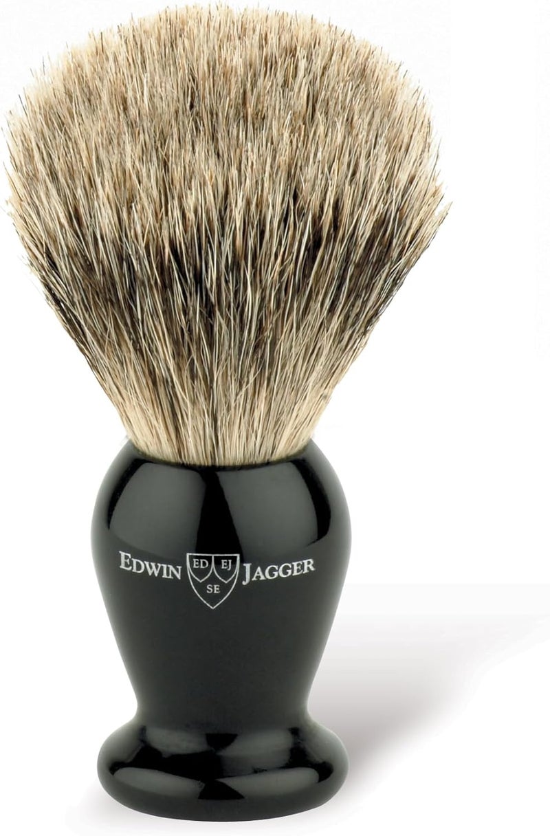 Edwin Jagger Best Badger Shaving Brush Medium Imitation Ebony - Image 1