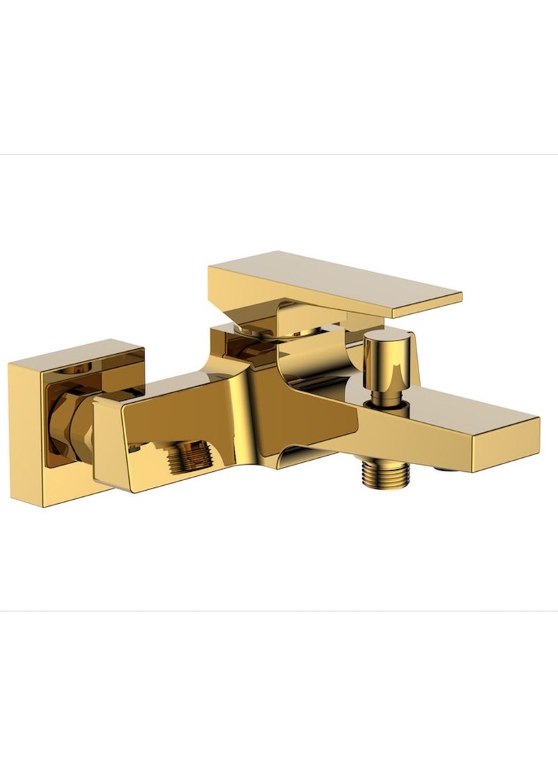 HESANIT HESANIT Infinity Single Lever Bath Mixer With Hand Shower Set Gold - 8002G  - Image 2