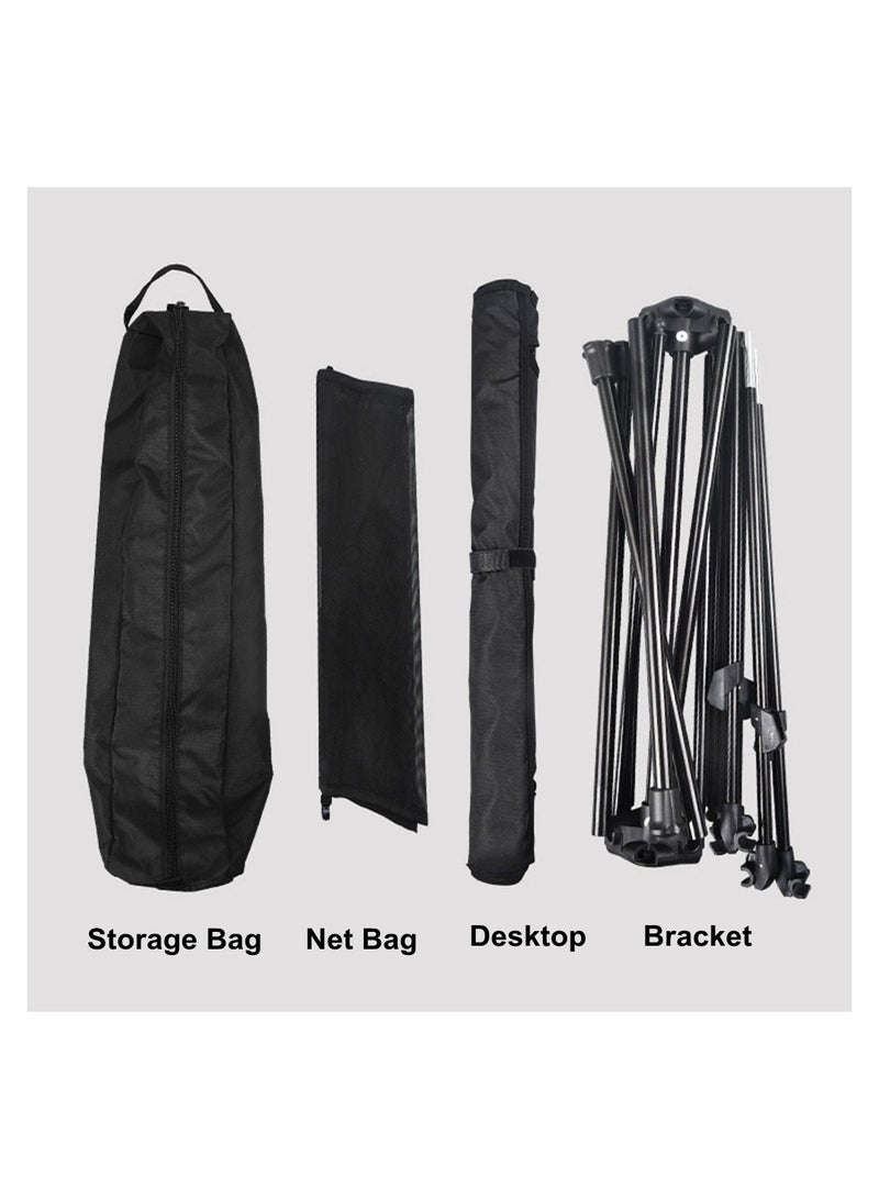 إسكدنيا طاولة تخييم محمولة قابلة للطي في الهواء الطلق مع منظم تخزين شبكي وحقيبة حمل - Image 5