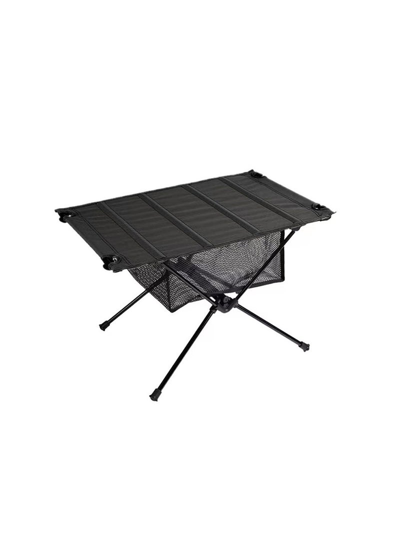 إسكدنيا طاولة تخييم محمولة قابلة للطي في الهواء الطلق مع منظم تخزين شبكي وحقيبة حمل - Image 1
