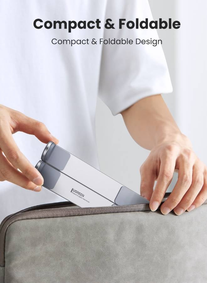 Ugreen Laptop Stand Aluminum Alloy Adjustable Laptop Stand Ergonomic Laptop Stand Portable Foldable Holder for MacBook Pro 2021 MacBook Air, Chromebook Matebook etc. - Image 3