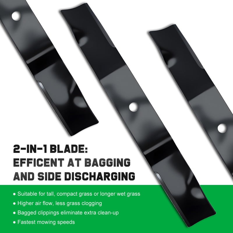 Grasscool Ikon XD 52 inch 04771200 Blades Compatible with Ariens Ikon Onyx Envy Apex Edge X XL 52",Gravely ZT HD ZTX XL 52" Zero Turn Mower - Image 4