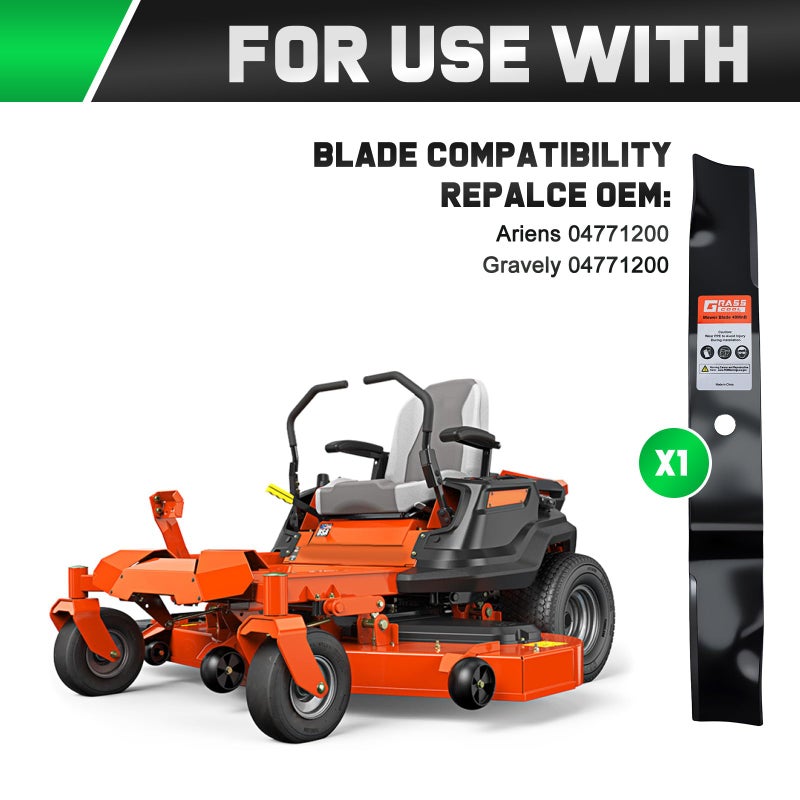 Grasscool Ikon XD 52 inch 04771200 Blades Compatible with Ariens Ikon Onyx Envy Apex Edge X XL 52",Gravely ZT HD ZTX XL 52" Zero Turn Mower - Image 3