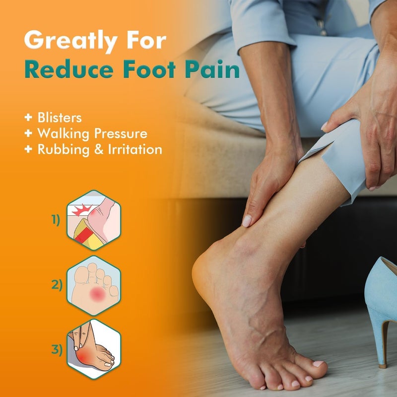 Zikra Blister Bandages, Adhesive Blister Pads, Fast Healing Hydrocolloid Gel Bandages, Blister Bandages for Feet, Shoes, Toes, Heel | Blister Prevention Tape - Assorted Sizes (15 Count Total) - Image 2