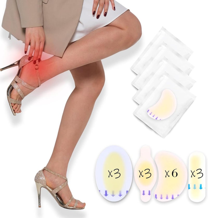 Zikra Blister Bandages, Adhesive Blister Pads, Fast Healing Hydrocolloid Gel Bandages, Blister Bandages for Feet, Shoes, Toes, Heel | Blister Prevention Tape - Assorted Sizes (15 Count Total) - Image 1