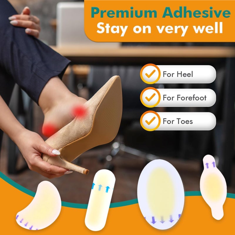 Zikra Blister Bandages, Adhesive Blister Pads, Fast Healing Hydrocolloid Gel Bandages, Blister Bandages for Feet, Shoes, Toes, Heel | Blister Prevention Tape - Assorted Sizes (15 Count Total) - Image 3