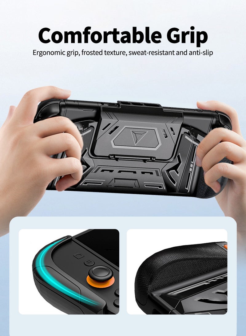 بيكسنست غطاء حماية لجهاز Nintendo Switch 2 مع أغطية أزرار، حماية كاملة مقاومة للخدش والصدمات، لون أسود - Image 3