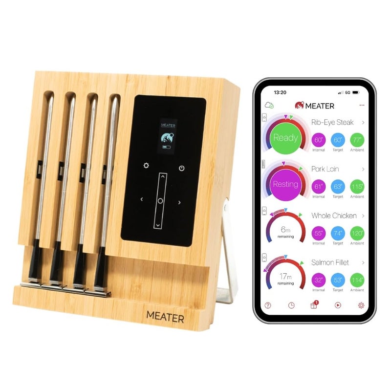 MEATER Block: WiFi Smart Wireless Meat Thermometer | 4 Probes, Long Range | Perfect for BBQ, Oven, Grill, Kitchen, Smoker, Air Fryer | Apple Watch, Alexa Compatible | iOS & Android App - Image 1