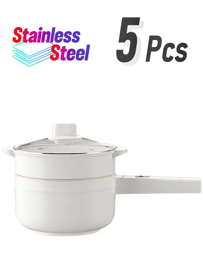 1.8L Electric Hot Pot with Steamer  Temperature Control,Non-Stick Electric Skillet,Frying Pan,Electric Saucepan  - Image 1