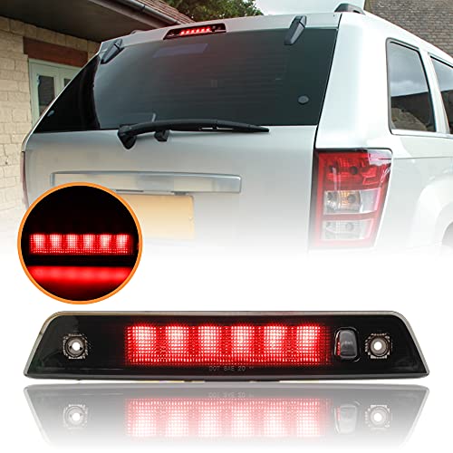 KEWISAUTO LED 3rd Third Brake Light for Grand Cherokee 05-10, KEWISAUTO Smoked Black Center High Mount Stop Light for 2005-2010 Jeep Grand Cherokee Accessories(1PCS) - Image 1