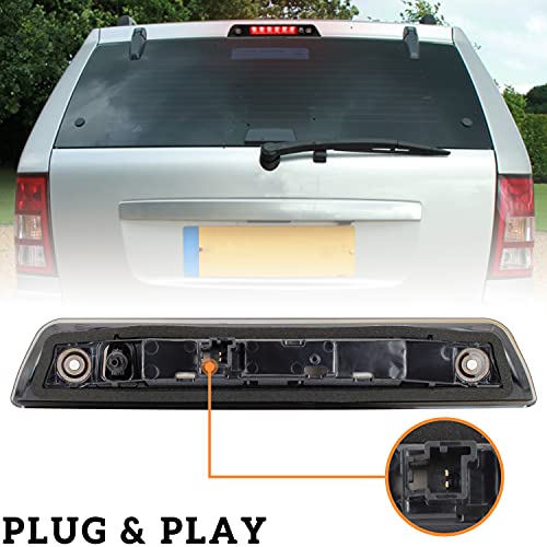 KEWISAUTO LED 3rd Third Brake Light for Grand Cherokee 05-10, KEWISAUTO Smoked Black Center High Mount Stop Light for 2005-2010 Jeep Grand Cherokee Accessories(1PCS) - Image 5