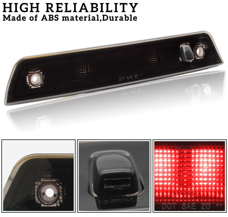 KEWISAUTO LED 3rd Third Brake Light for Grand Cherokee 05-10, KEWISAUTO Smoked Black Center High Mount Stop Light for 2005-2010 Jeep Grand Cherokee Accessories(1PCS) - Image 3