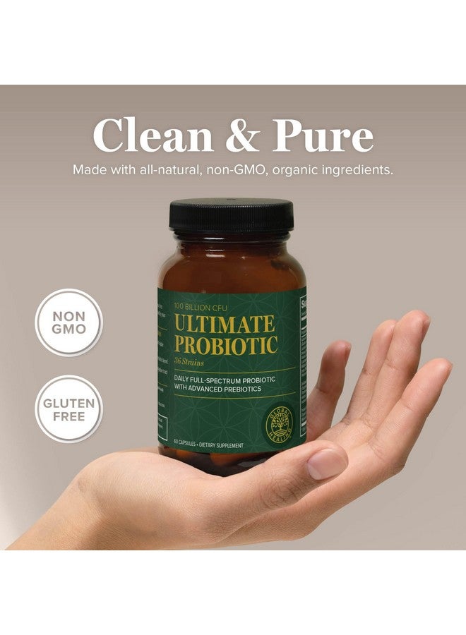 Global Healing Center - Ultimate Probiotic Blend Supplement (Floratrex) with Prebiotics for Healthy Digestion, Digestive Tract, & Immune System, Men & Women, 100 Billion CFU, 36 Strains (60 Capsules) - Image 4