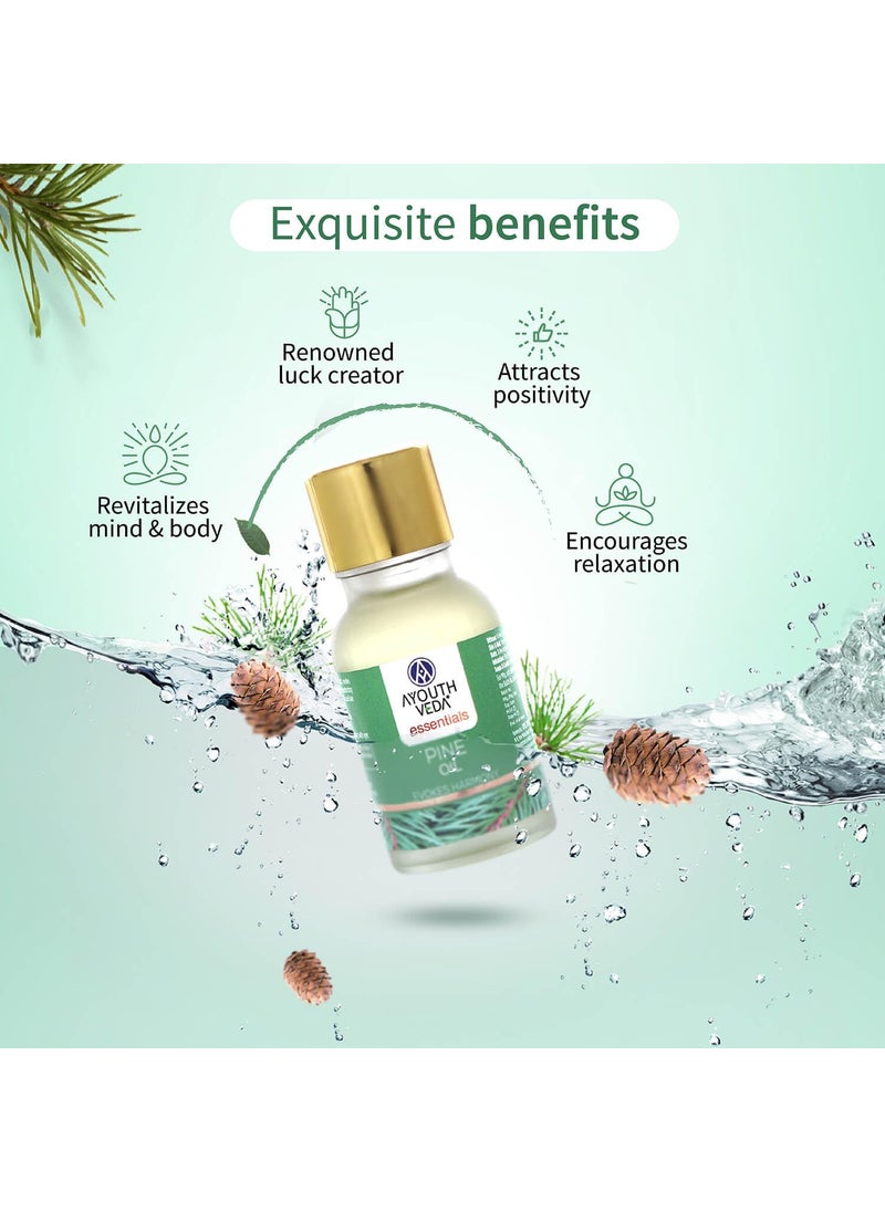 AYOUTHVEDA Ayouthveda Pine Essential Oil | Aromatherapy Kit for Stress Relief & Relaxation | use for Skin & Hair, Bath, Soaps & Candles, Inhalers & Diffusers | Revilatises & Soothes Mind & Body (15ml)  - Image 4