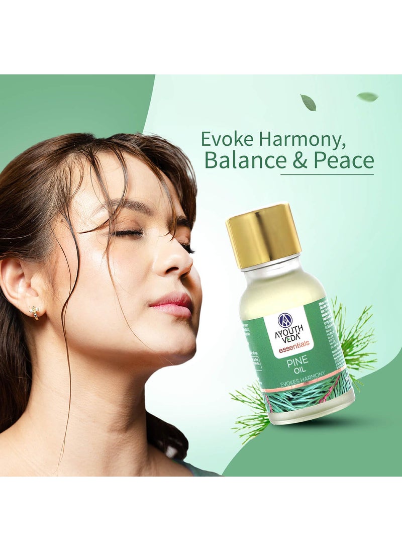AYOUTHVEDA Ayouthveda Pine Essential Oil | Aromatherapy Kit for Stress Relief & Relaxation | use for Skin & Hair, Bath, Soaps & Candles, Inhalers & Diffusers | Revilatises & Soothes Mind & Body (15ml)  - Image 3
