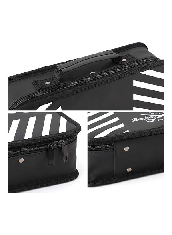 حقيبة أدوات الحلاقة، حقيبة واسعة ومتينة مصممة لتخزين وتنظيم جميع أدوات العناية الشخصية الأساسية. تتميز بحجرات متعددة ومقبض متين.