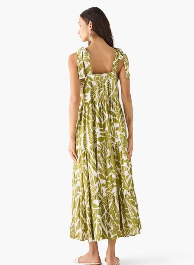 Splash FAV Leafy Tie-Strap Dress