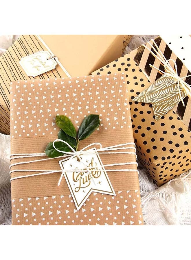 هاهاهاي 6 أوراق تغليف هدايا مع ملصقات وشريط لاصق، أوراق تغليف عيد ميلاد، ورق تغليف بني، ورق تغليف هدايا، ورق تغليف هدايا كرافت، ورق تغليف عيد ميلاد، ملصقات وشريط لاصق لعيد الحب، حفلات الزفاف، حفلات استقبال المولود الجديد، حفلات استقبال العروس، حفلات التخرج، الأولاد، البنات، الأطفال، الرضع، الرجال، النساء، كل منها 50 سم × 70 سم - Image 5