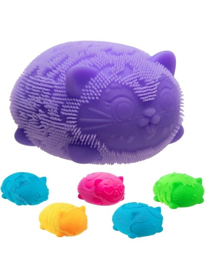 Needoh NEE DOH Fuzz Ball Wild Cats Squishy Stress Ball - Cute Cat Fidget Toy for Kids & Adults, Soft Squeeze Stress Relief Ball - Image 3
